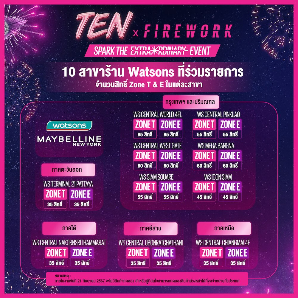 TEN x Firework – Spark the Extraordinary Event