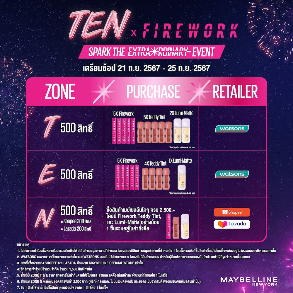 TEN x Firework – Spark the Extraordinary Event